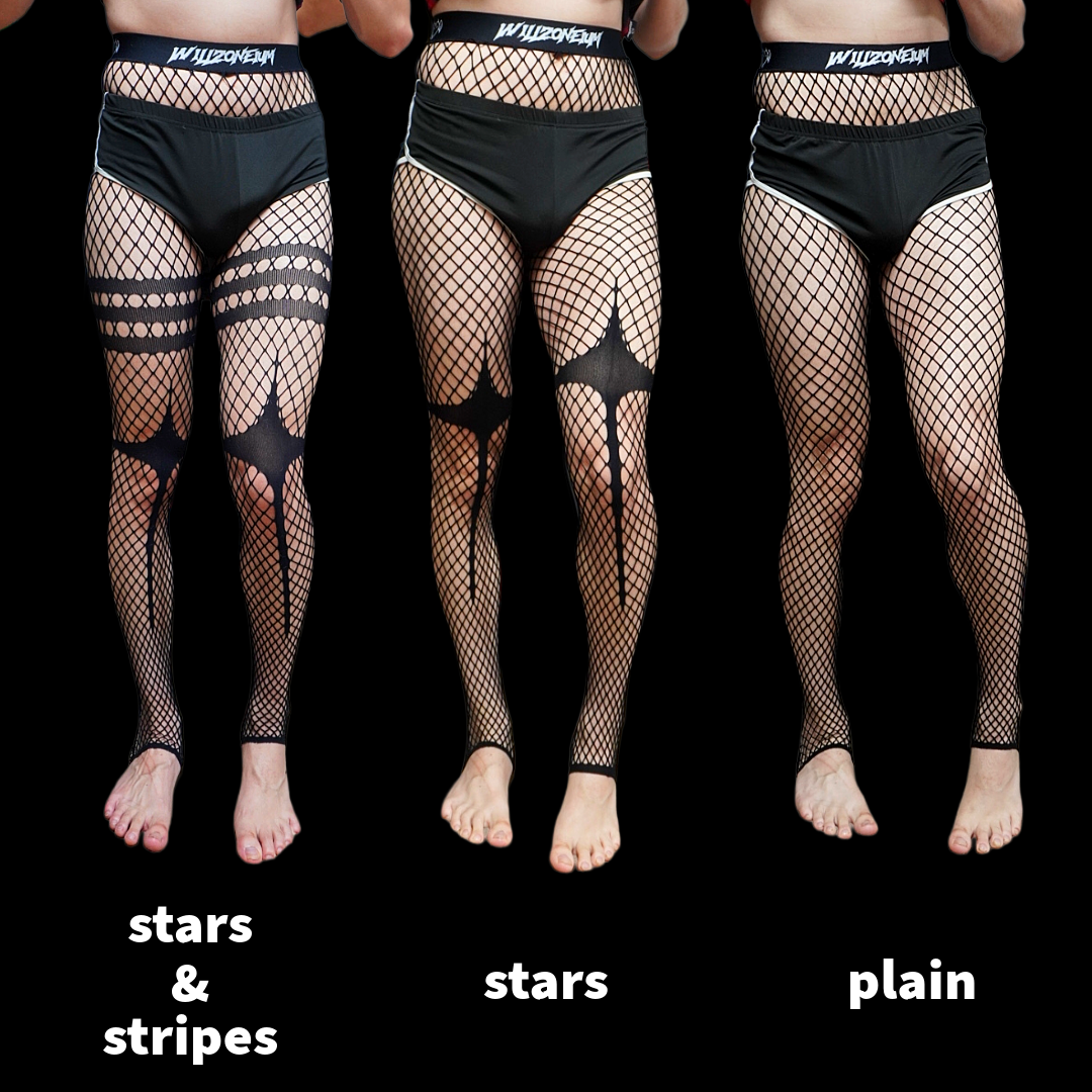 star fishnet stirrups