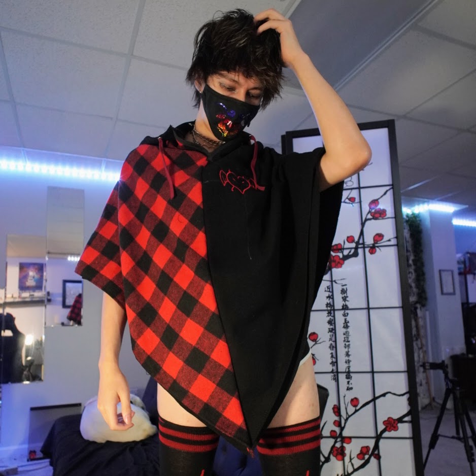 double layer split poncho