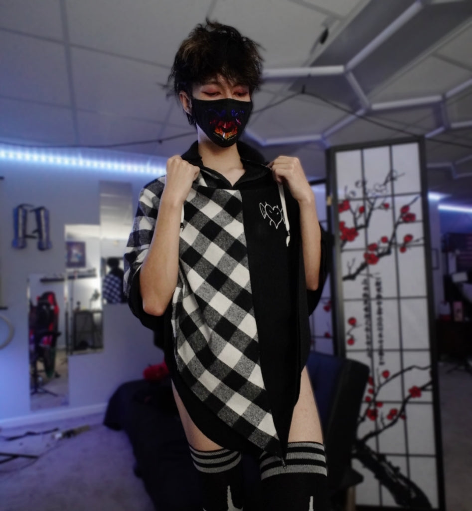 double layer split poncho