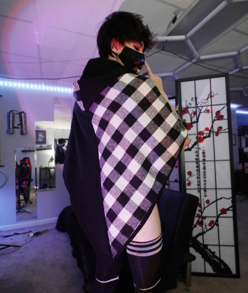 double layer split poncho