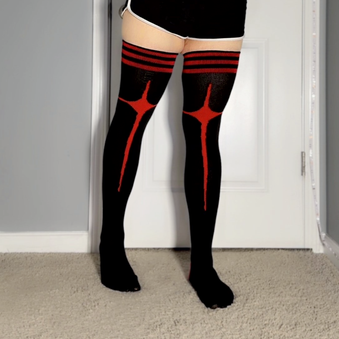 +Size Star Thigh Highs